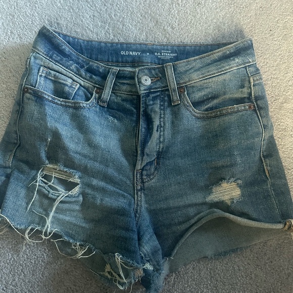 Old Navy Women's Distressed Blue Jean Shorts - Picture 1 of 2